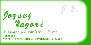 jozsef magori business card